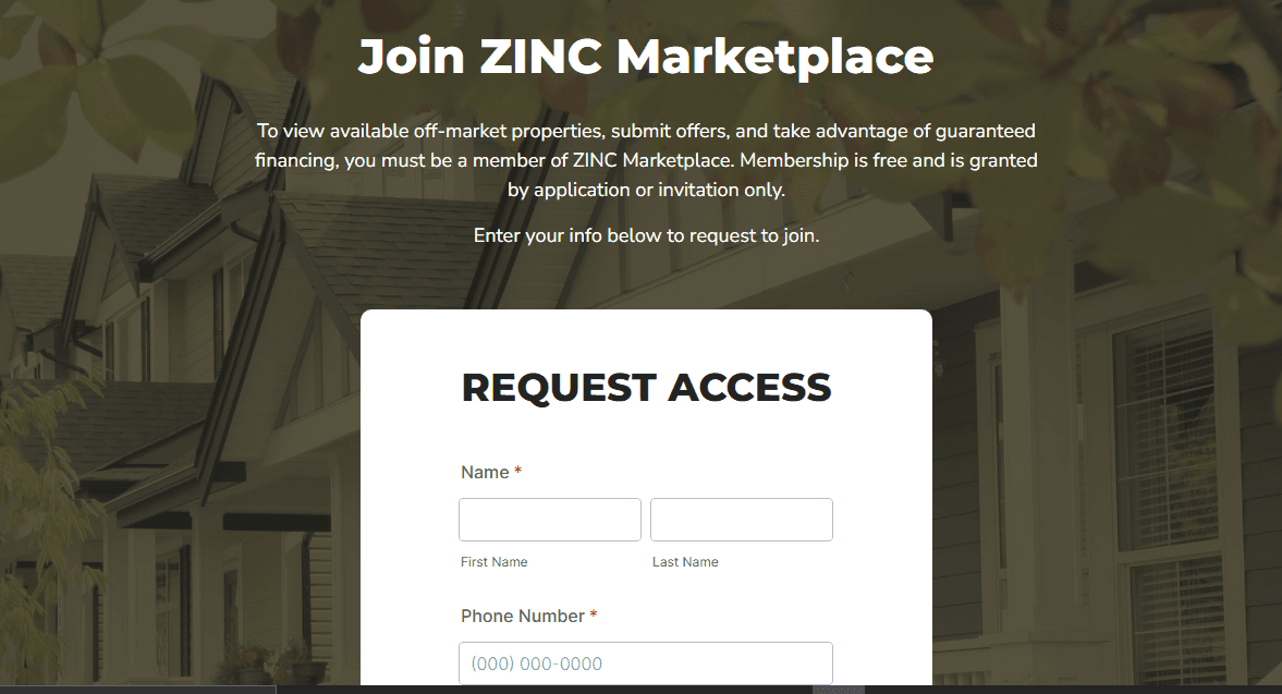ZINC Marketplace - User Interface